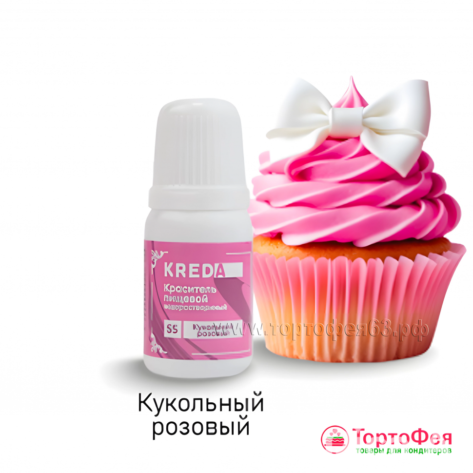 Краситель гелевый Kreda Lux Кукольный розовый, 10 мл