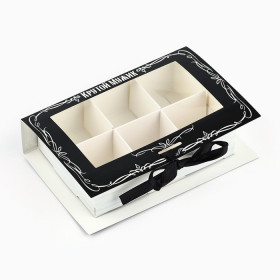 Коробка для 6 конфет с окном &quot;Мужская&quot;