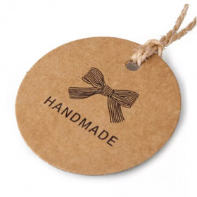 Бирки &quot;HANDMADE&quot;, картон, 4 см / 10 шт  