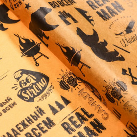 Бумага упаковочная тишью, &quot;Strong man&quot; 1 лист