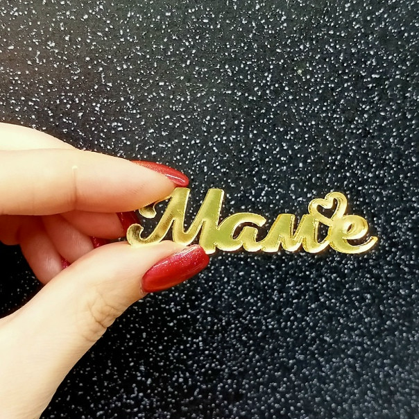 Декор из акрила "Маме ♥" / 6 см