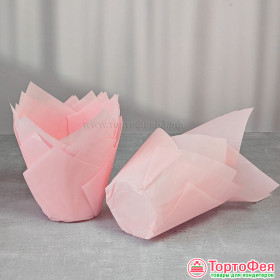 Форма бумаж. &quot;Тюльпан&quot; 50*80 мм,Розовый / 10 шт  