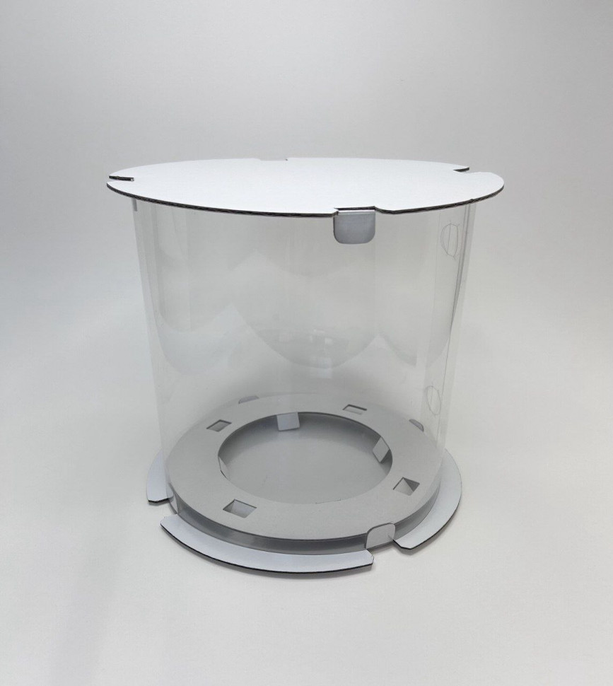 Коробка-тубус диаметр 16 см / высота 16 см, белая 