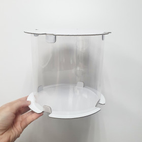 Коробка-тубус диаметр 16 см / высота 16 см, белая 