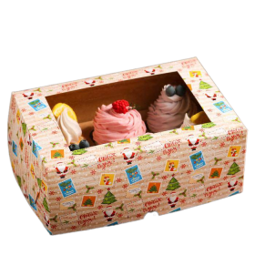 Коробка для 6 капкейков с окном &quot;Почта&quot; 