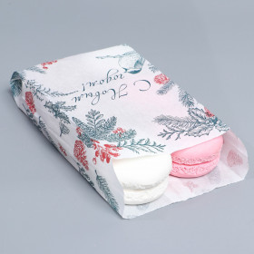 Пакет бумажный 20х11х4 см "С Новым годом"