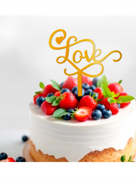 Топпер «Love», золотой 