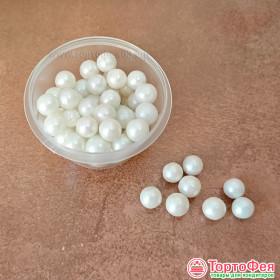 Посыпка сахарная шарики &quot;Жемчуг Белый&quot;, 7 мм / 25 г 