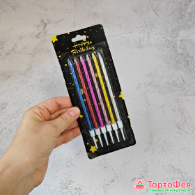 Свечи спираль Ассорти, 10 см / 6 шт