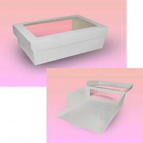 Коробка 22х15х10 см для рулета с двумя окошками