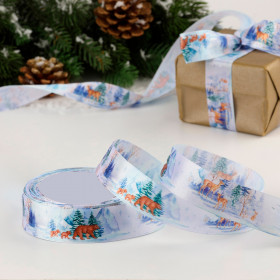 Лента атласная &quot;Сказочный лес&quot; 2,5 см / 3 м 