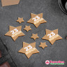 Набор украшений из акрила "23 Февраля" звездочки / 8 шт