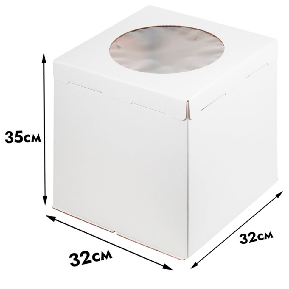 Коробка для торта 32х32х35 см без окна