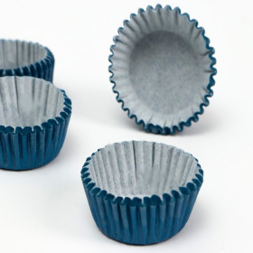 Капсулы бумажные для конфет 35*20 мм Темн0-синие / 25 шт    