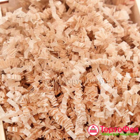 Стружка бумажная гофрированная &quot;Бежевый&quot;, 50 г