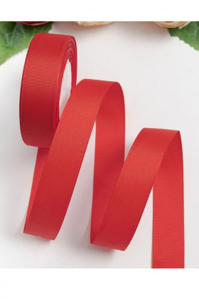 Лента матовая Красная 2,5 см, 18 м