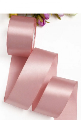 Лента атласная Пепельно-розовая 4 см, 22 м  