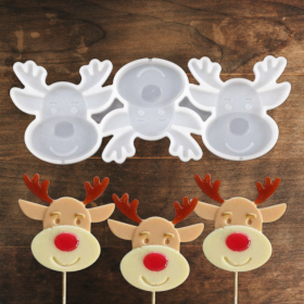 Форма силикон.для леденцов/шоколада &quot;Рождественский олень&quot;