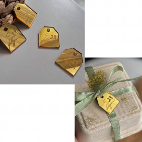 Бирка из акрила "С 23 Февраля" 4 см / 1 шт