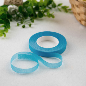 Флористическая лента голубая
