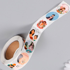 Набор наклеек &quot;День Матери&quot; d 2,5 см / 10 шт  