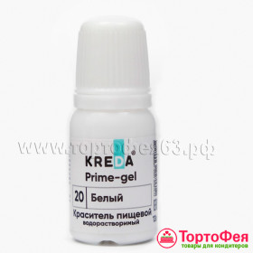 Краситель гелевый водорастворимый Kreda Белый, 10 мл 