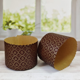 Форма бумажная Кулич "ХВ" 300-350 гр (11*8,5см) / 10 шт   