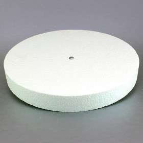 Подложка из пенопласта d 36 (толщ. 4 см) с отверстием 