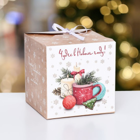 Коробка подарочная 14х14х14 см &quot;Чудес в новом году&quot;    